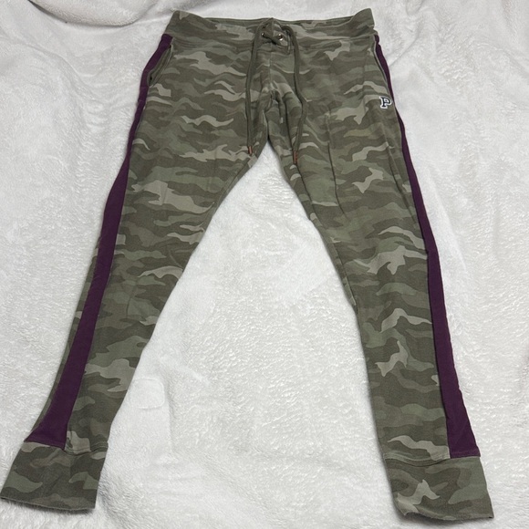 PINK Victoria's Secret Purple Tie-Dye Top and Camo Joggers - Picture 2 of 7